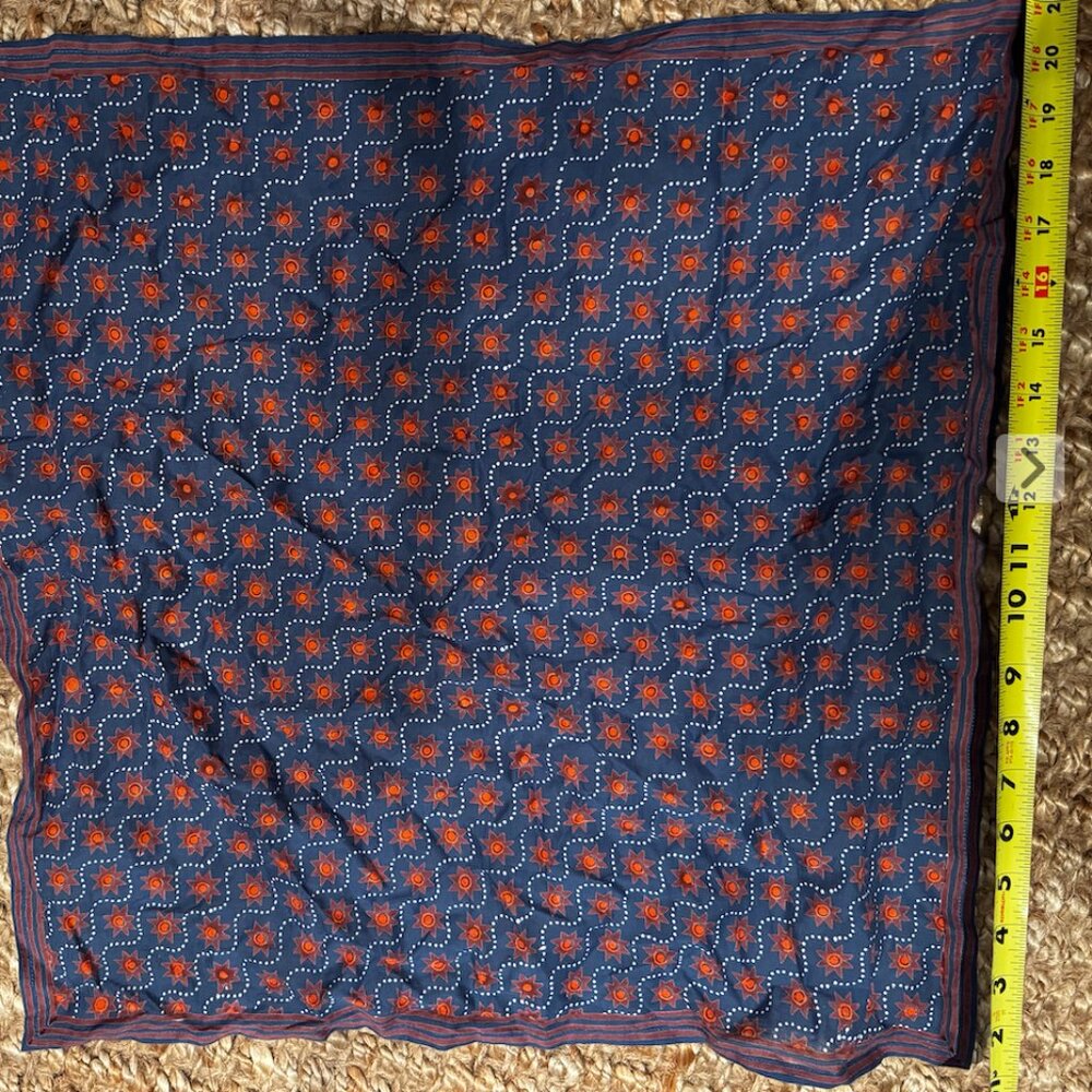 Blockshop Textiles Blue Square bandana